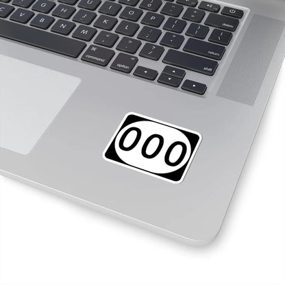 Elongated circle template 3-digit (Kentucky) (Road Sign) STICKER Vinyl Kiss-Cut Decal - The Sticker Space