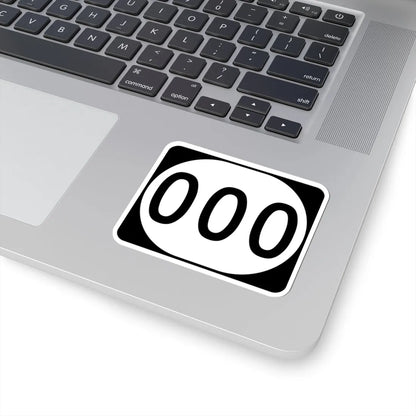Elongated circle template 3-digit (Kentucky) (Road Sign) STICKER Vinyl Kiss-Cut Decal - The Sticker Space