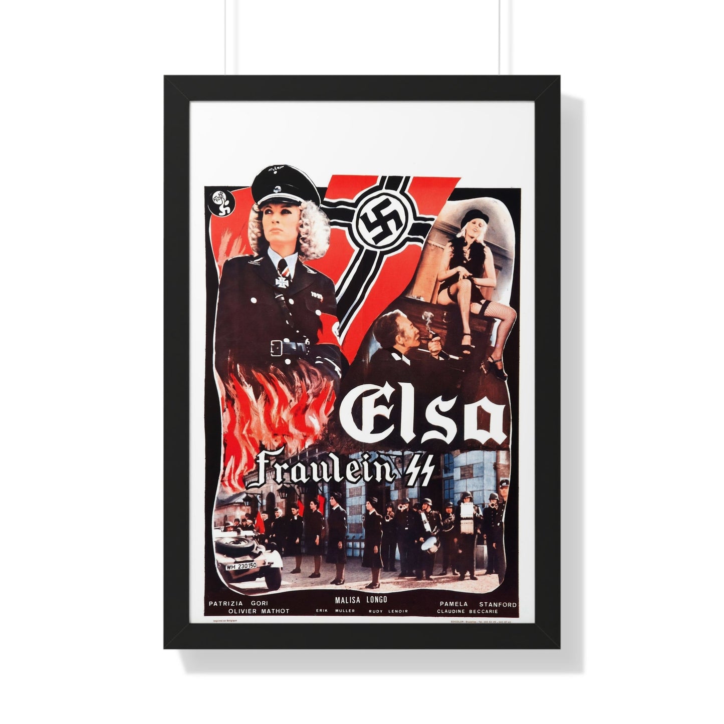 ELSA FRAULEIN SS (FRENCH) 1977 - Framed Movie Poster-20" x 30"-The Sticker Space