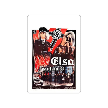 ELSA FRAULEIN SS (FRENCH) 1977 Movie Poster STICKER Vinyl Die-Cut Decal 2 Inch - The Sticker Space