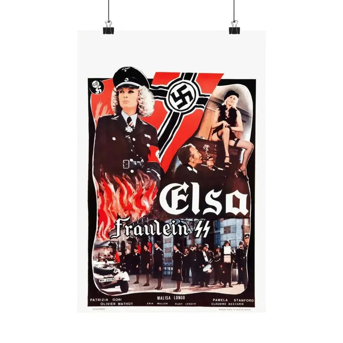 ELSA FRAULEIN SS (FRENCH) 1977 - Paper Movie Poster - The Sticker Space