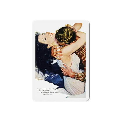 Elusive Beauty, Redbook, July 1955 (Magazine Illustration) Refrigerator Magnet - The Sticker Space