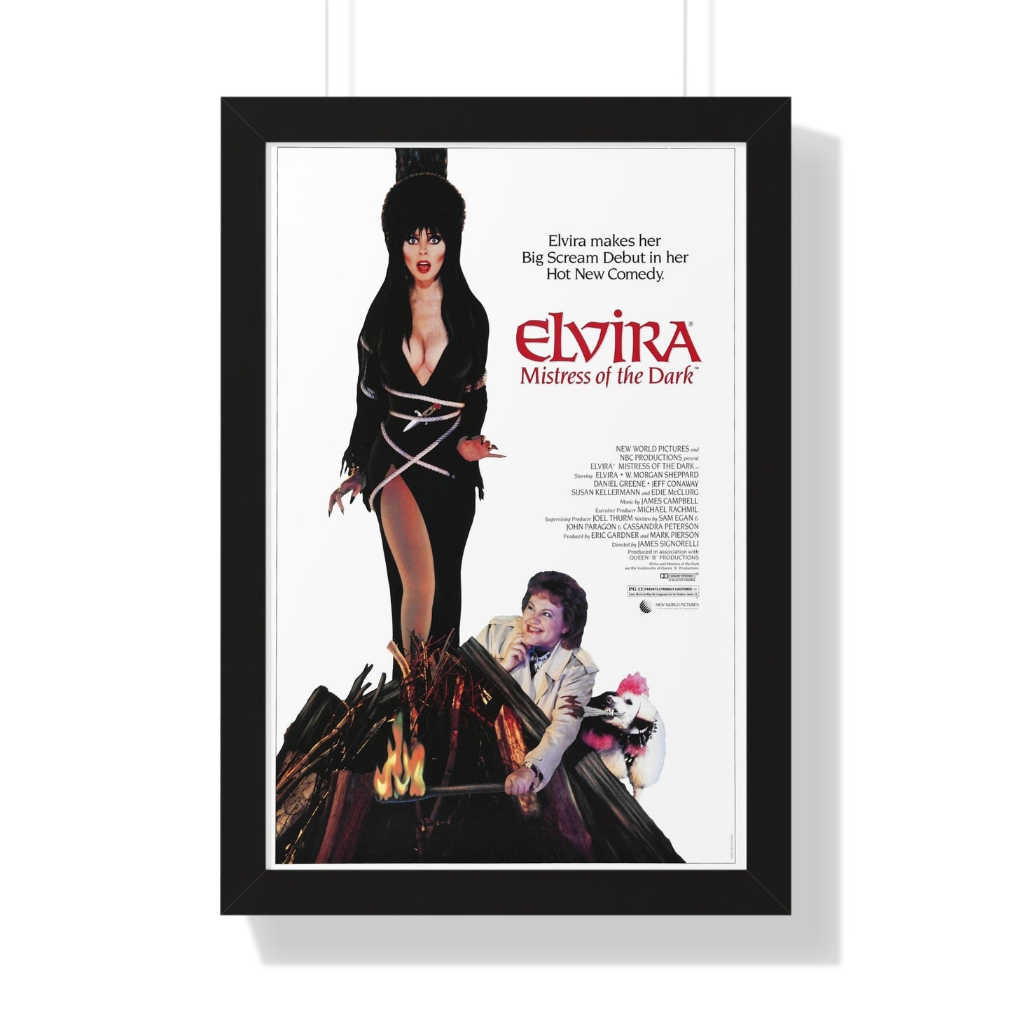 ELVIRA MISTRESS OF THE DARK 1988 - Framed Movie Poster-16″ x 24″-The Sticker Space