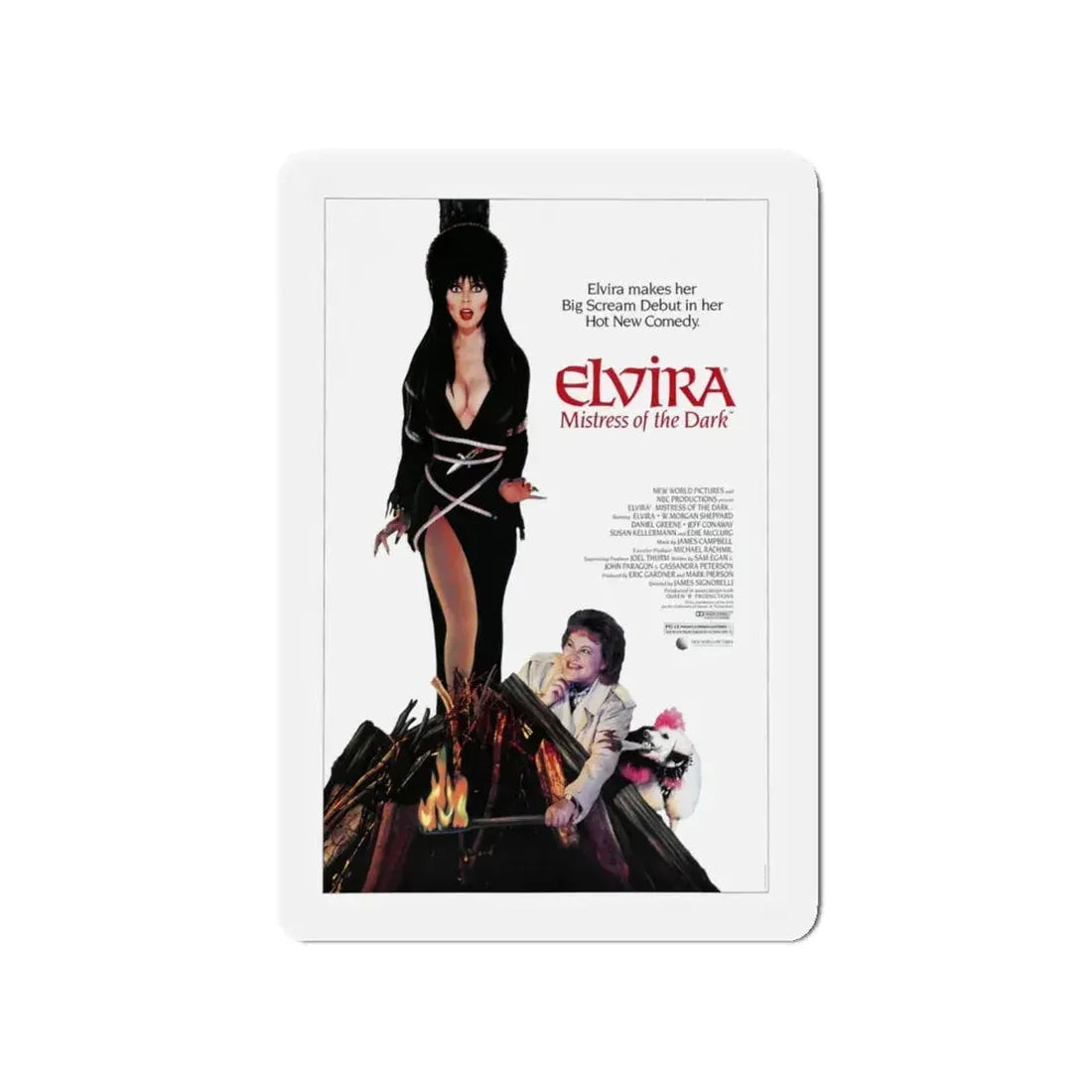 ELVIRA MISTRESS OF THE DARK 1988 Movie Poster - Refrigerator Magnet 4 Inch - The Sticker Space