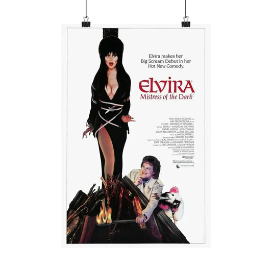 ELVIRA MISTRESS OF THE DARK 1988 - Paper Movie Poster 12″ x 18″ Matte - The Sticker Space