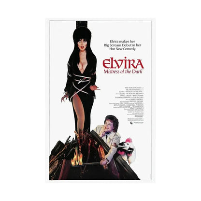 ELVIRA MISTRESS OF THE DARK 1988 - Paper Movie Poster - The Sticker Space