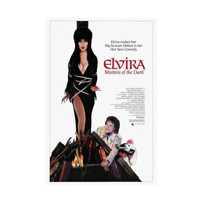 ELVIRA MISTRESS OF THE DARK 1988 - Paper Movie Poster - The Sticker Space
