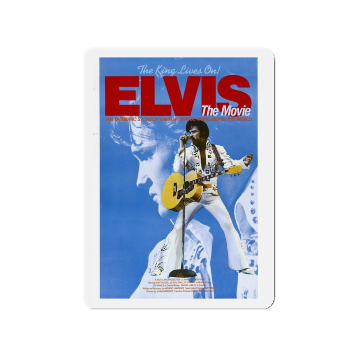 ELVIS 1979 Movie Poster - Die-Cut Magnet-2" x 2"-The Sticker Space