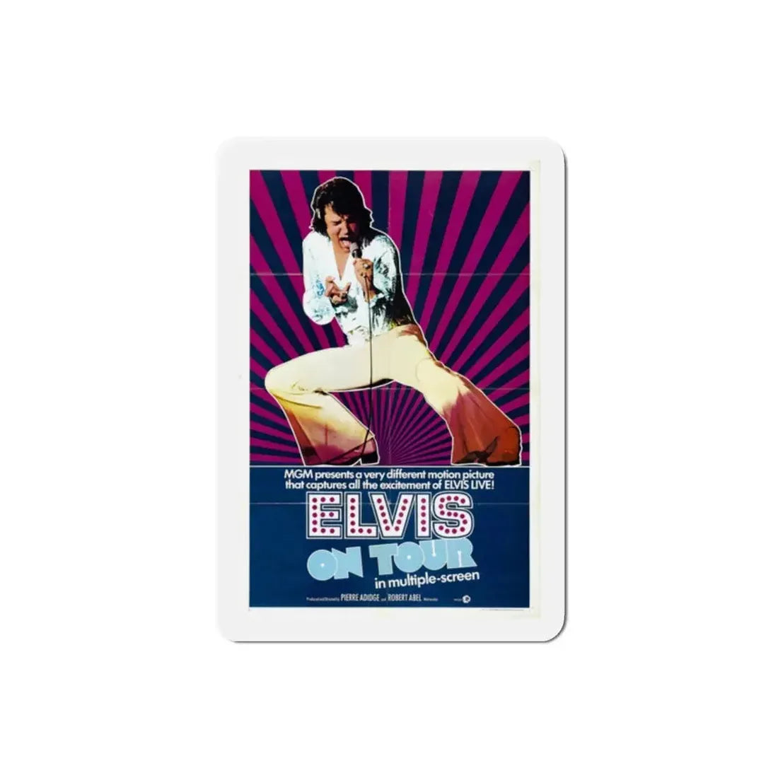 Elvis on Tour 1972 Movie Poster Refrigerator Magnet - The Sticker Space