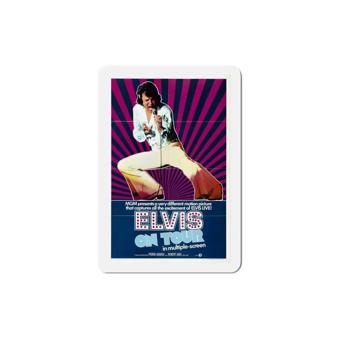 Elvis on Tour 1972 Movie Poster Refrigerator Magnet - The Sticker Space