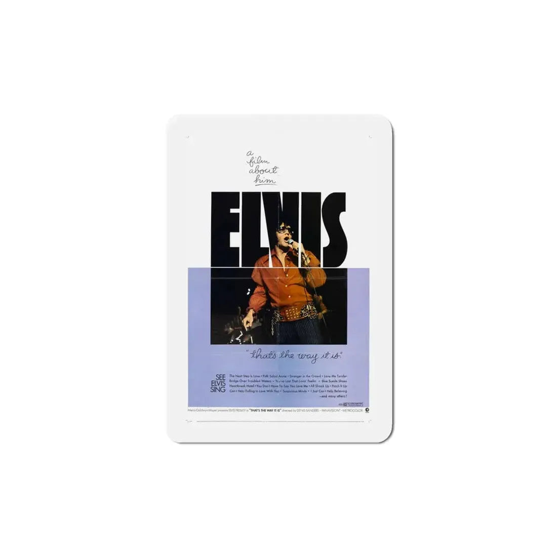 Elvis That's the Way It Is 1970 Movie Poster Refrigerator Magnet 6 Inch - The Sticker Space