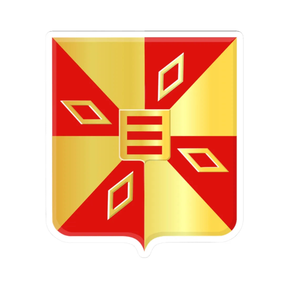 Elzele wapen (Belgium) (Coat of Arms) STICKER Vinyl Kiss-Cut Decal 2 Inch White - The Sticker Space