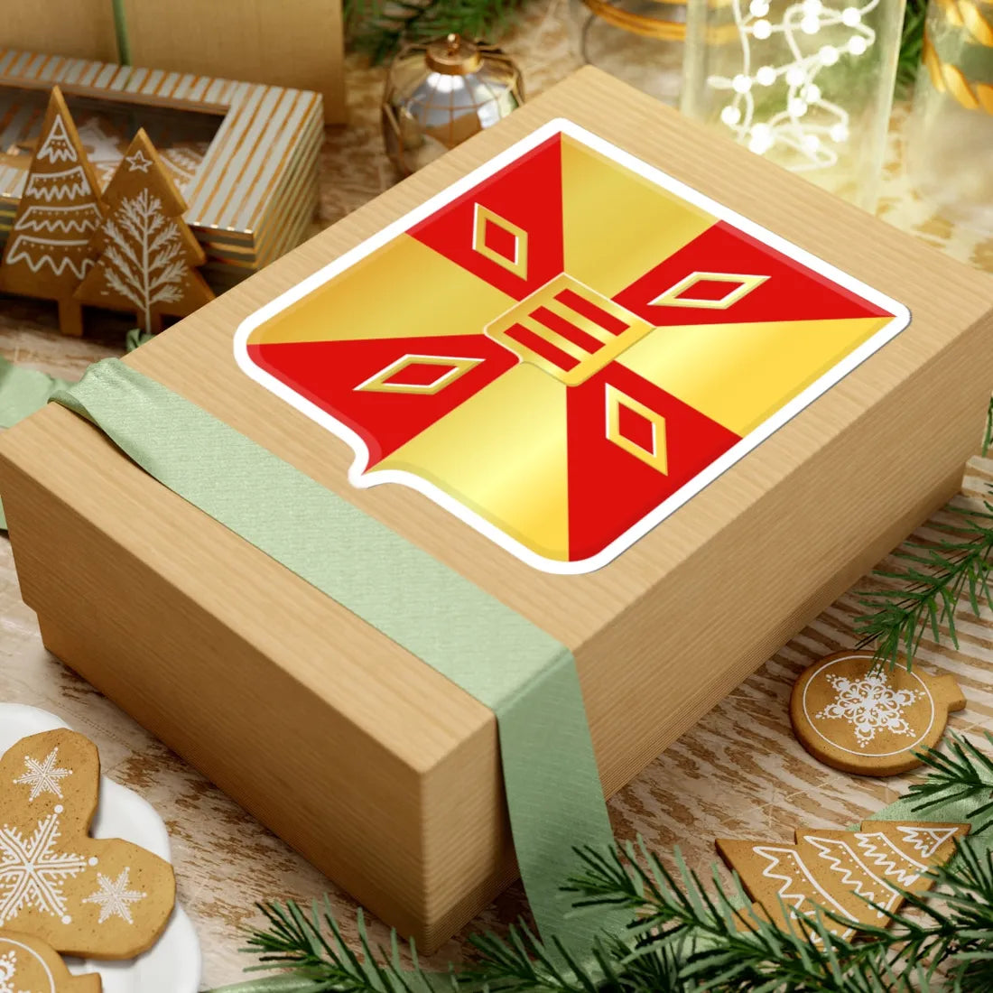 Elzele wapen (Belgium) (Coat of Arms) STICKER Vinyl Kiss-Cut Decal - The Sticker Space