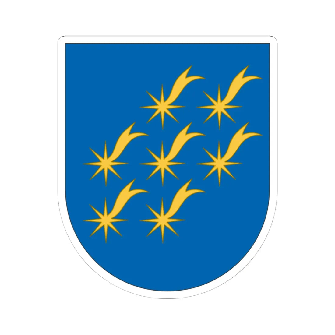 Žemaitkiemis COA (Lithuania) (Coat of Arms) STICKER Vinyl Kiss-Cut Decal 4 Inch White - The Sticker Space