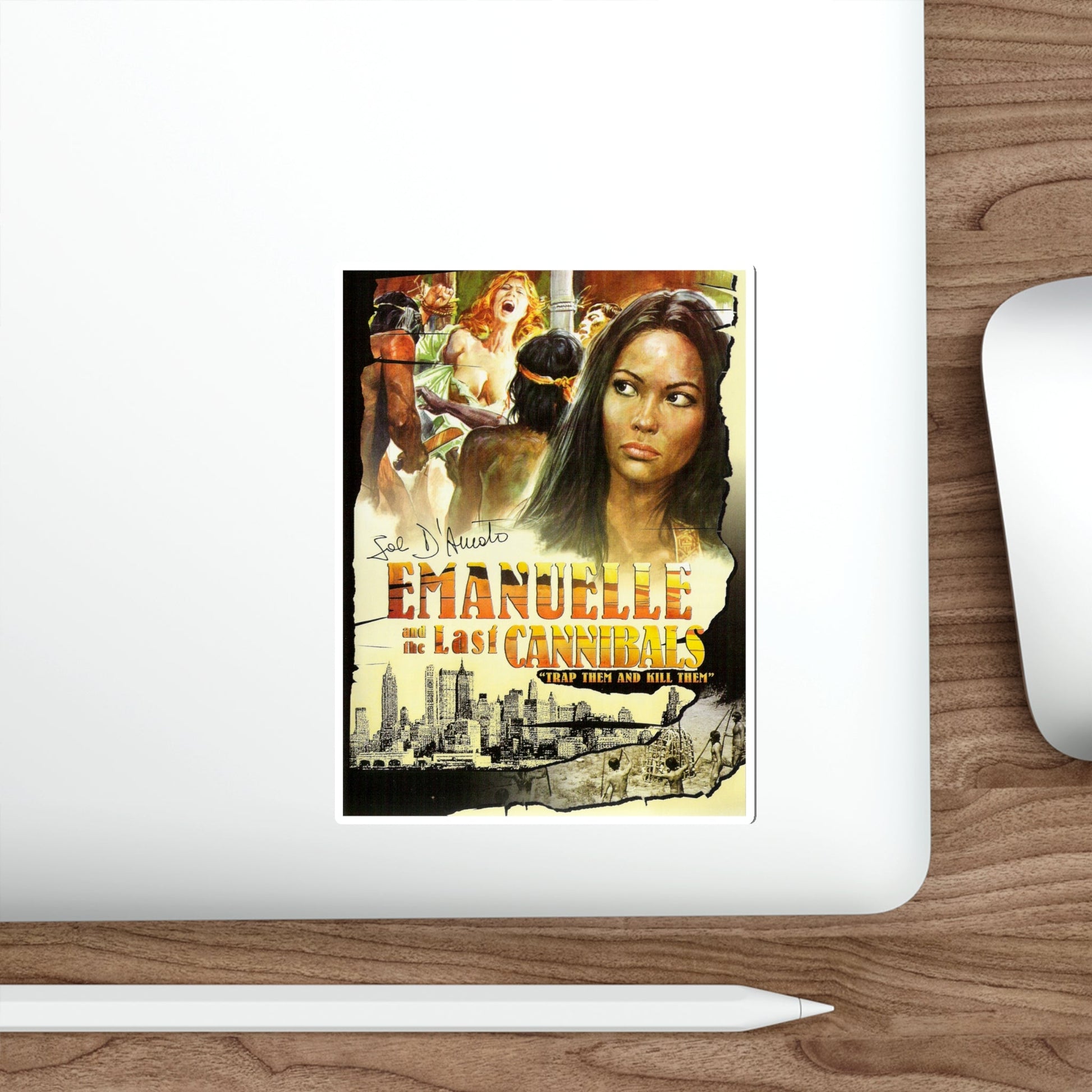 EMANUELLE AND THE LAST CANNIBALS (2) 1977 Movie Poster STICKER Vinyl Die-Cut Decal-The Sticker Space