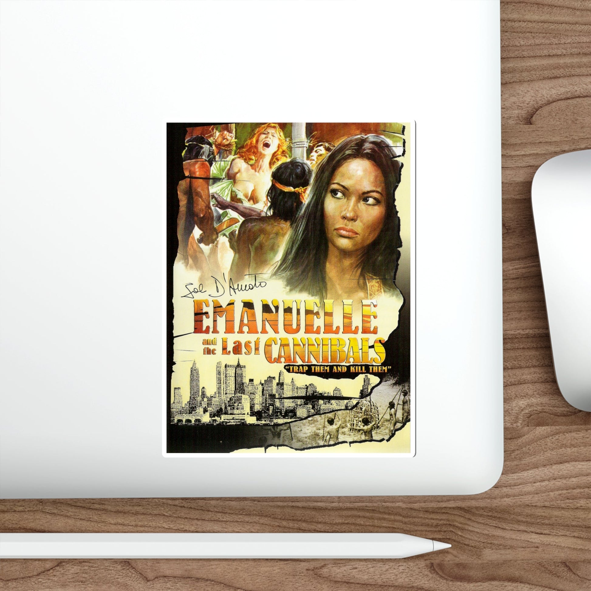 EMANUELLE AND THE LAST CANNIBALS (2) 1977 Movie Poster STICKER Vinyl Die-Cut Decal-The Sticker Space