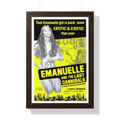 EMANUELLE AND THE LAST CANNIBALS (3) 1977 - Framed Movie Poster-16″ x 24″-The Sticker Space