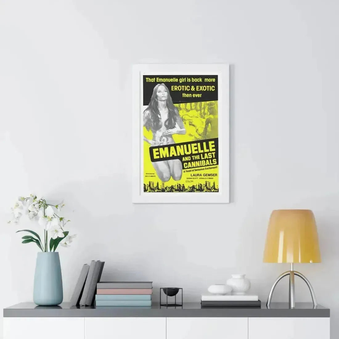 EMANUELLE AND THE LAST CANNIBALS (3) 1977 - Framed Movie Poster - The Sticker Space