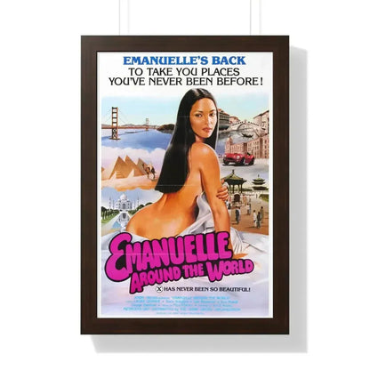 EMANUELLE AROUND THE WORLD 1977 - Framed Movie Poster - The Sticker Space