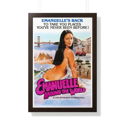 EMANUELLE AROUND THE WORLD 1977 - Framed Movie Poster - The Sticker Space
