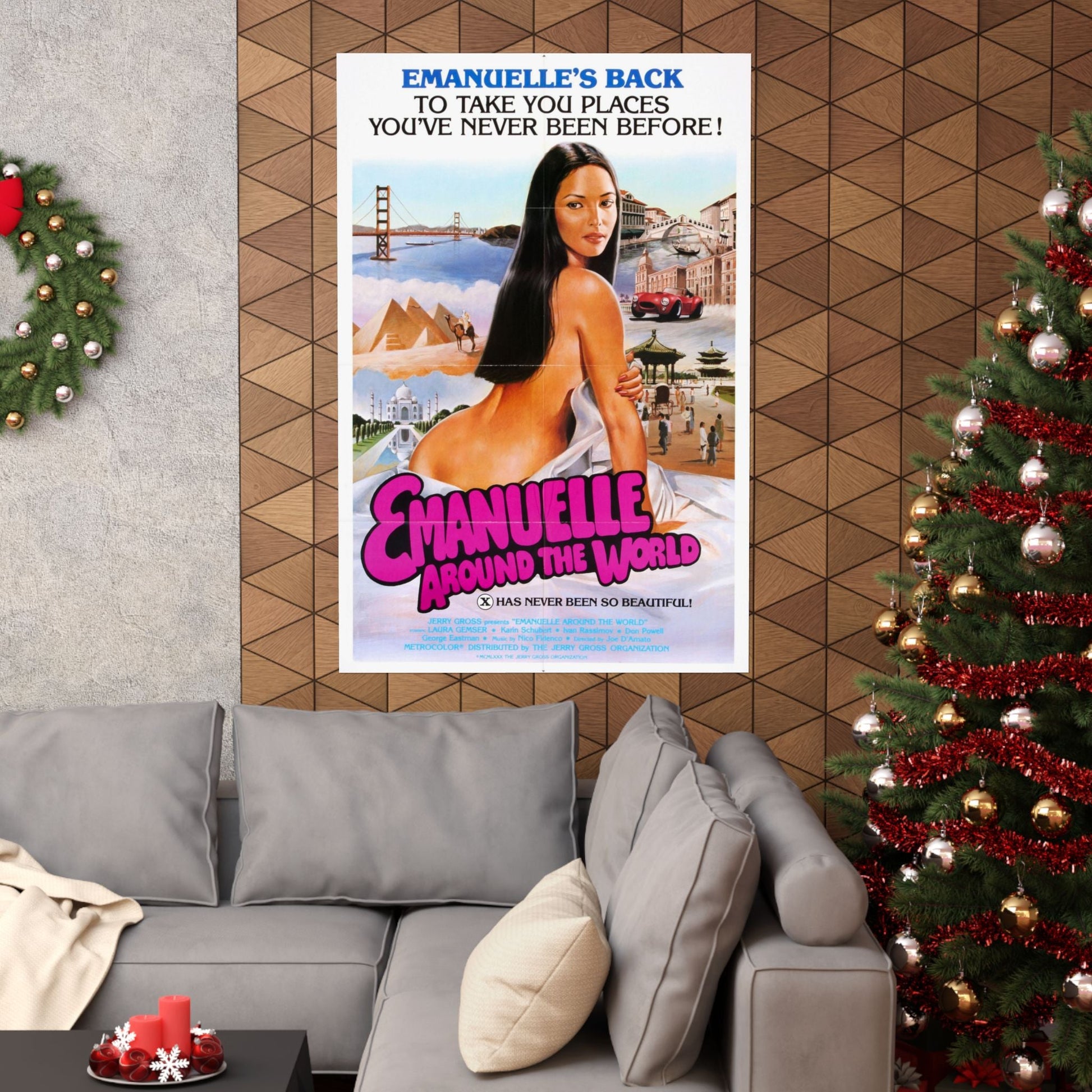 EMANUELLE AROUND THE WORLD 1977 - Paper Movie Poster-The Sticker Space