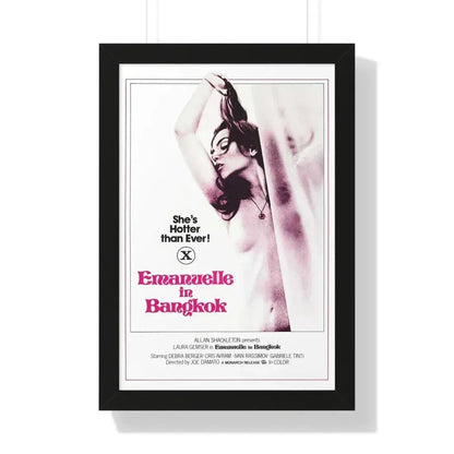 EMANUELLE IN BANGKOK 1976 - Framed Movie Poster 16″ x 24″ Black - The Sticker Space