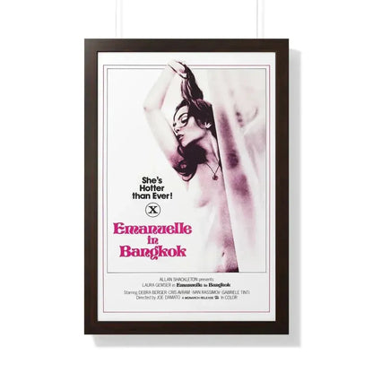 EMANUELLE IN BANGKOK 1976 - Framed Movie Poster 20" x 30" Walnut - The Sticker Space