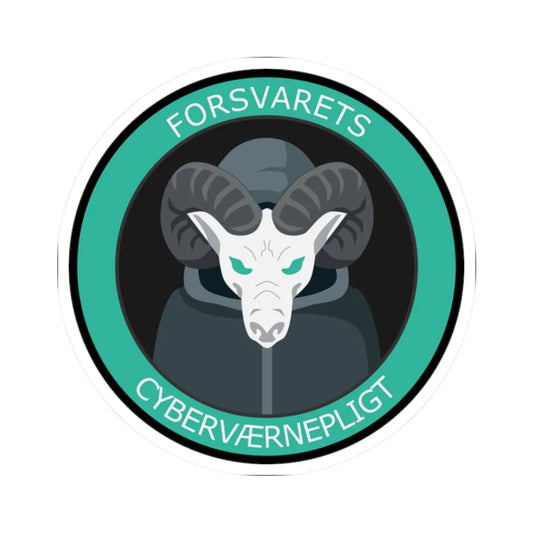 Emblem for Cyber-conscription Denmark (Denmark) (Coat of Arms) STICKER Vinyl Kiss-Cut Decal 2 Inch White - The Sticker Space
