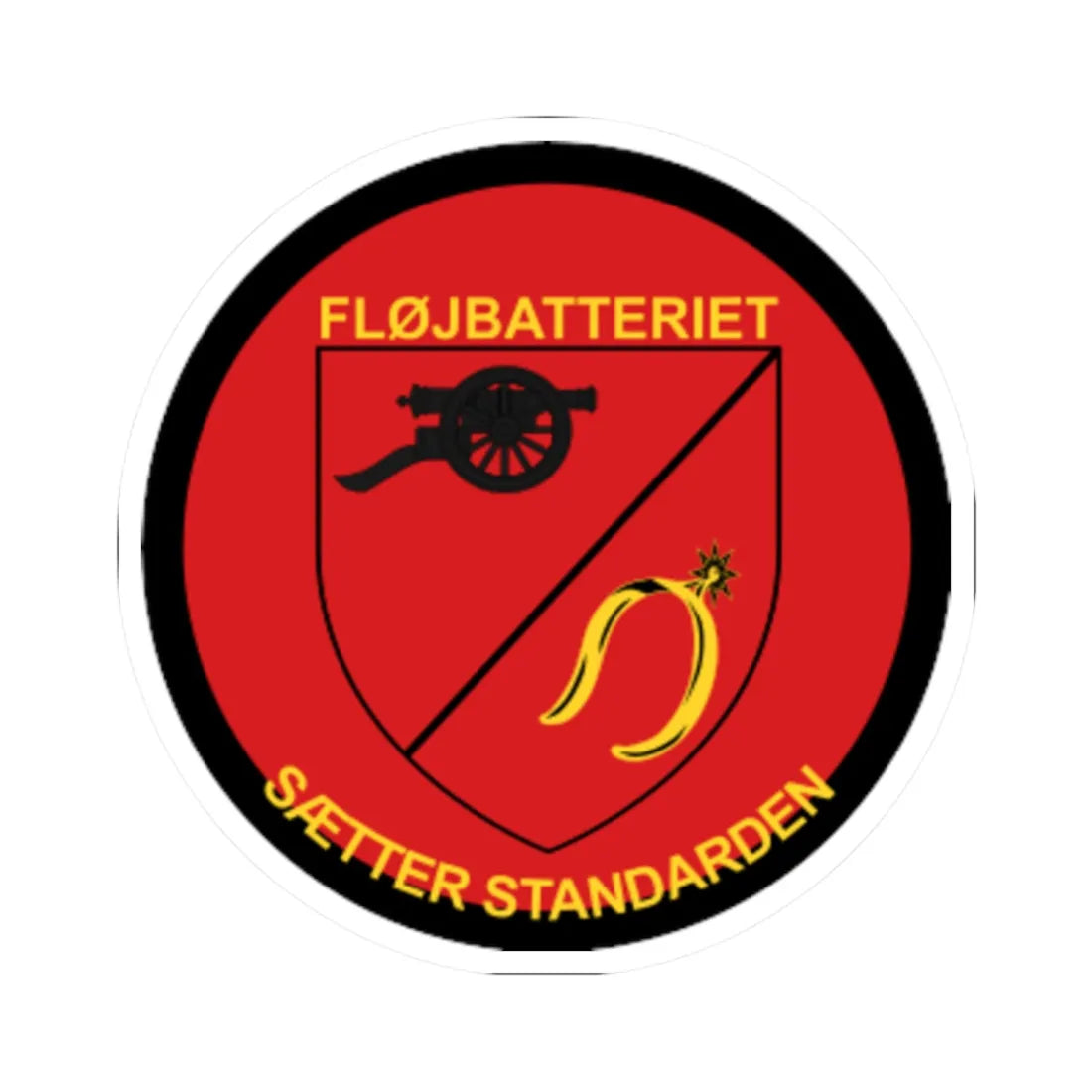 Emblem for the 1-I-DAR (Denmark) (Coat of Arms) STICKER Vinyl Kiss-Cut Decal 2 Inch White - The Sticker Space