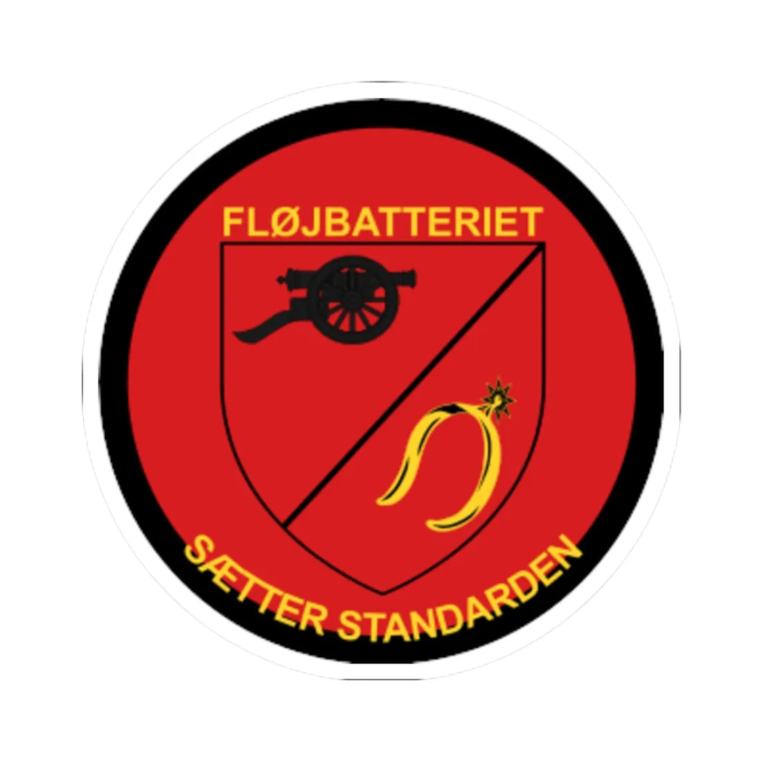 Emblem for the 1-I-DAR (Denmark) (Coat of Arms) STICKER Vinyl Kiss-Cut Decal 3 Inch White - The Sticker Space