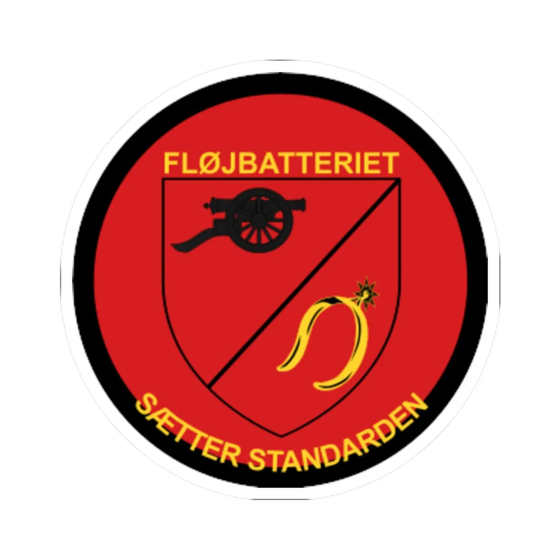 Emblem for the 1-I-DAR (Denmark) (Coat of Arms) STICKER Vinyl Kiss-Cut Decal 4 Inch White - The Sticker Space