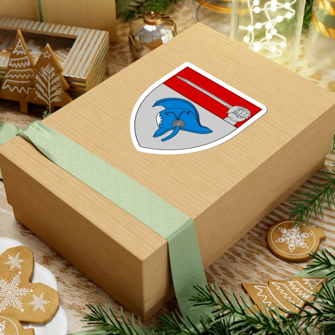 Emblem for the 1-I-JDR (Denmark) (Coat of Arms) STICKER Vinyl Kiss-Cut Decal - The Sticker Space