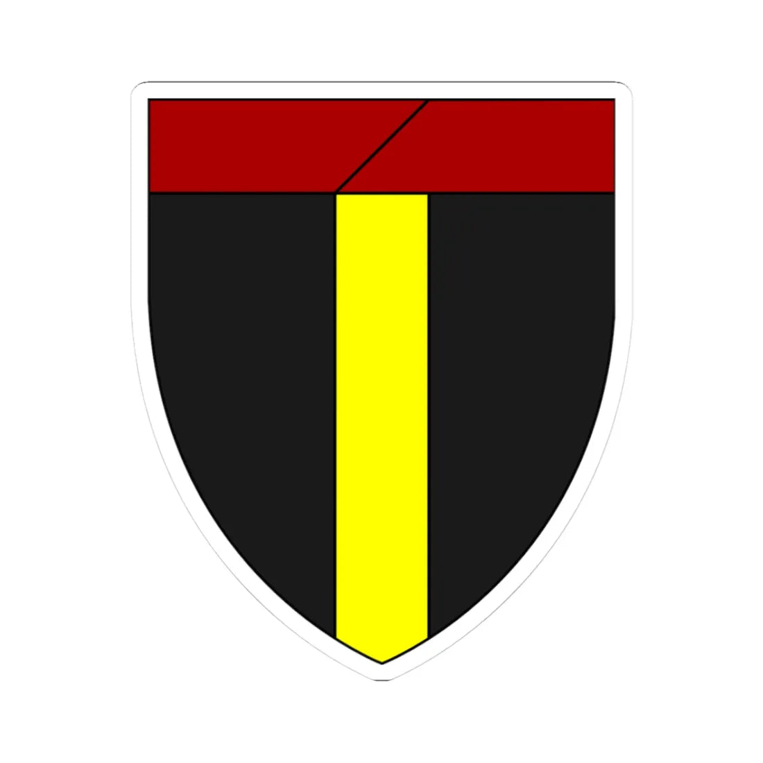 Emblem for the 1-I-KJFR (Denmark) (Coat of Arms) STICKER Vinyl Kiss-Cut Decal 3 Inch White - The Sticker Space