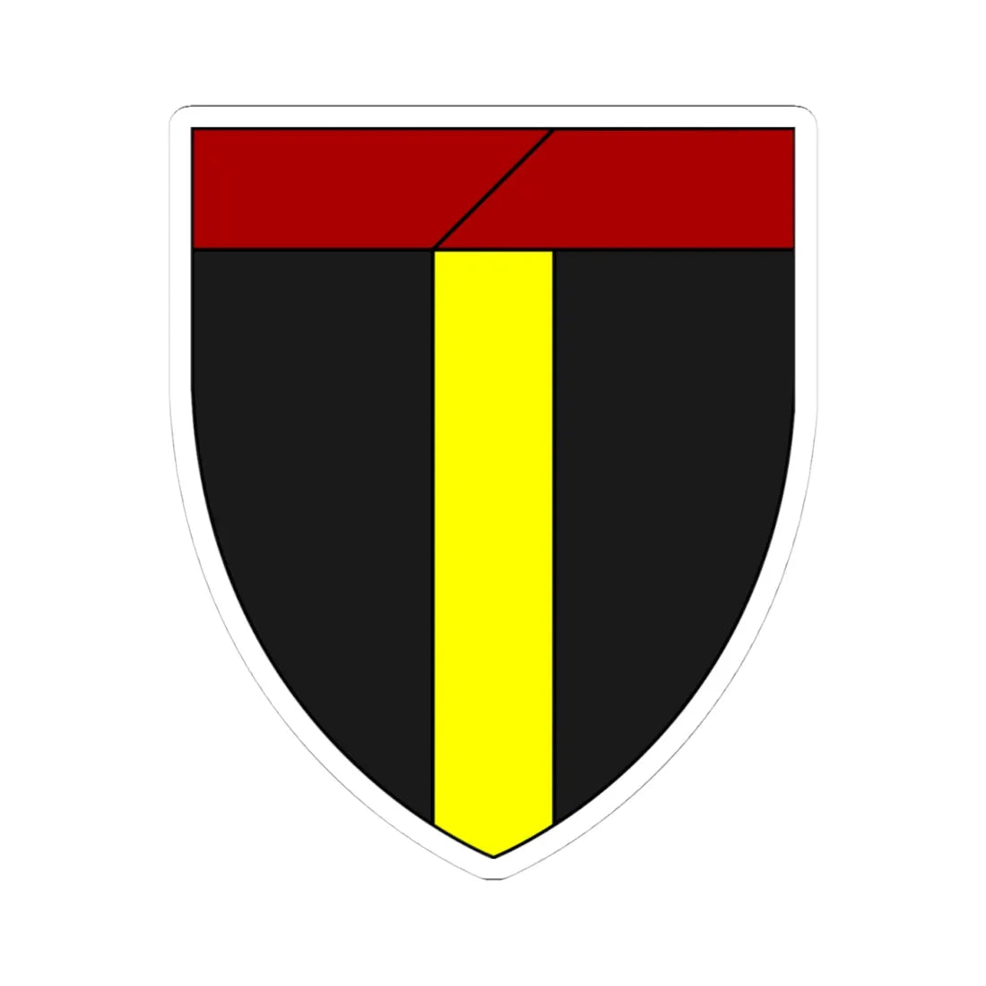Emblem for the 1-I-KJFR (Denmark) (Coat of Arms) STICKER Vinyl Kiss-Cut Decal 4 Inch White - The Sticker Space