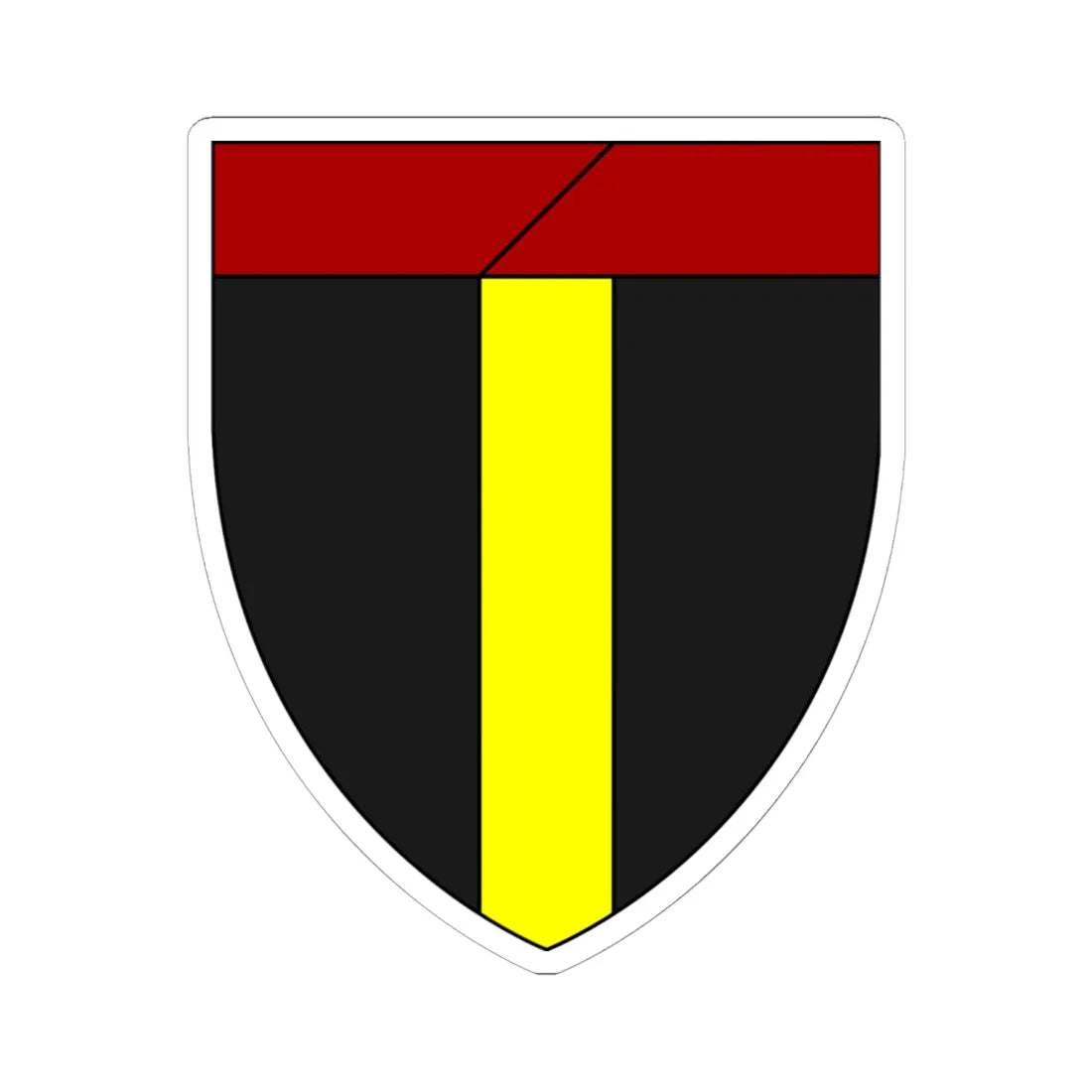 Emblem for the 1-I-KJFR (Denmark) (Coat of Arms) STICKER Vinyl Kiss-Cut Decal 6 Inch White - The Sticker Space