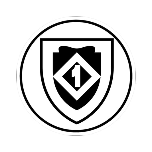 Emblem for the 1-III-JDR (Denmark) (Coat of Arms) STICKER Vinyl Kiss-Cut Decal 2 Inch White - The Sticker Space