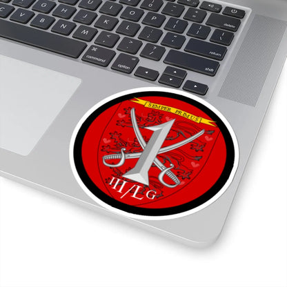 Emblem for the 1-III-LG (Denmark) (Coat of Arms) STICKER Vinyl Kiss-Cut Decal - The Sticker Space