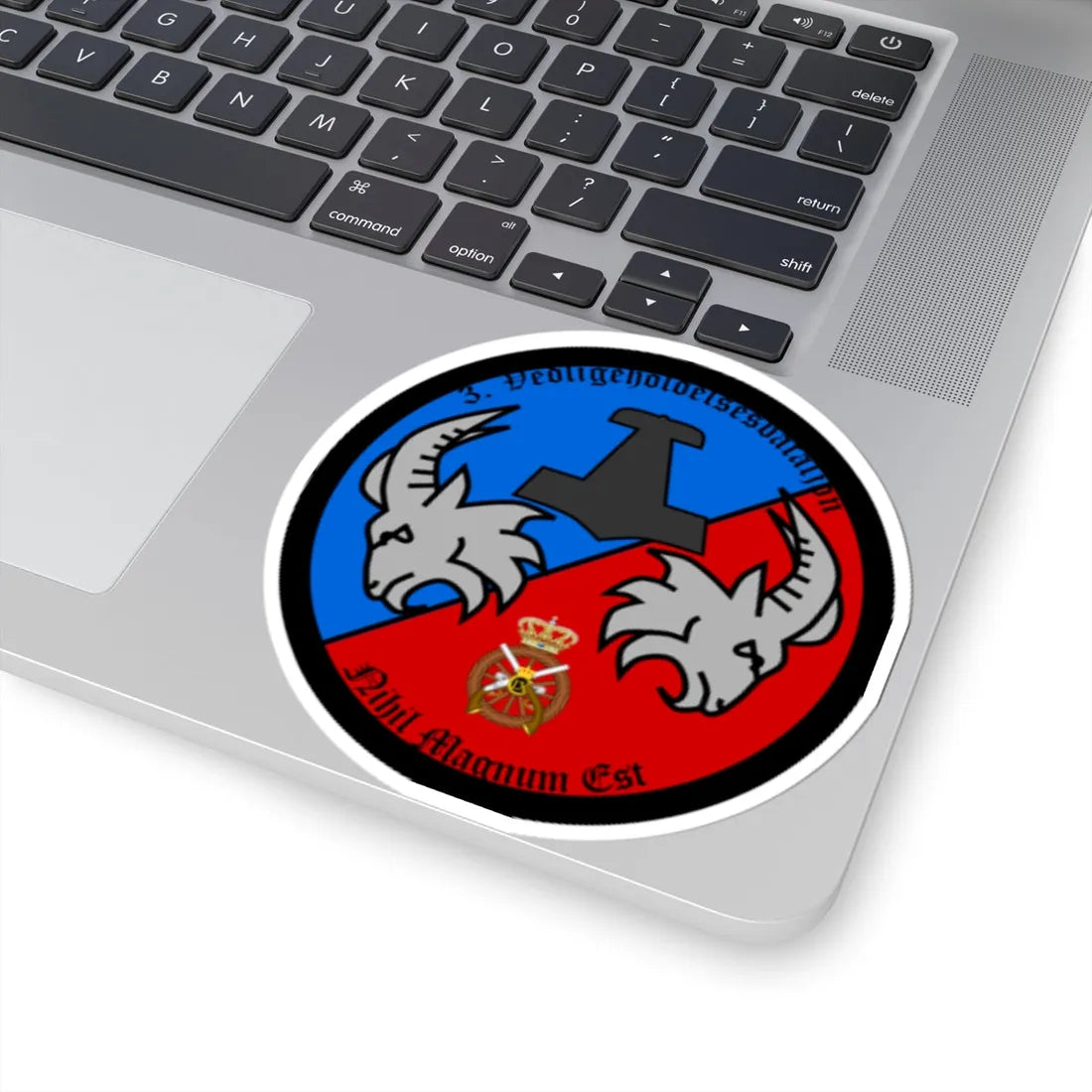 Emblem for the 1-III-TRR (Denmark) (Coat of Arms) STICKER Vinyl Kiss-Cut Decal - The Sticker Space