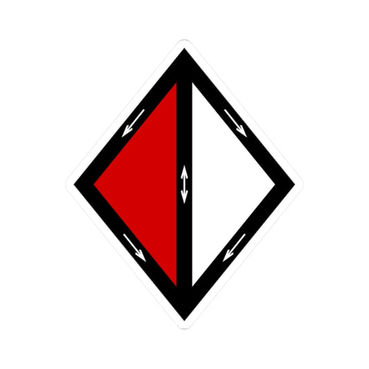 Emblem for the 1-IV-JTR (Denmark) (Coat of Arms) STICKER Vinyl Kiss-Cut Decal 2 Inch White - The Sticker Space