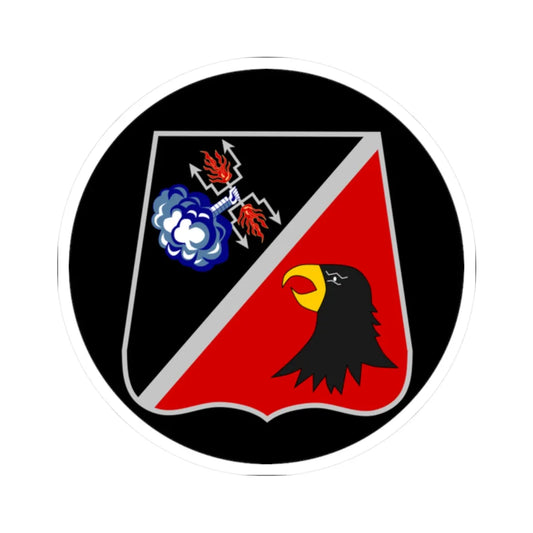 Emblem for the 1-V-GHR (Denmark) (Coat of Arms) STICKER Vinyl Kiss-Cut Decal 2 Inch White - The Sticker Space