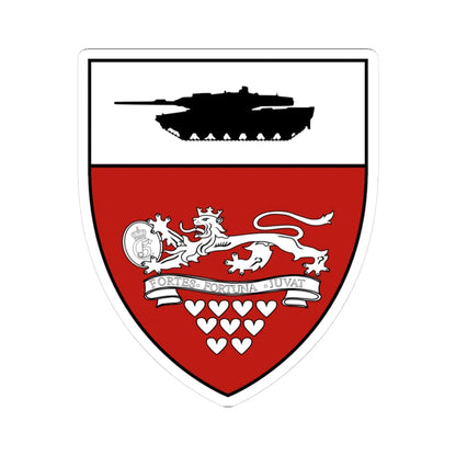 Emblem for the 2-I-JDR (Denmark) (Coat of Arms) STICKER Vinyl Kiss-Cut Decal 3 Inch White - The Sticker Space