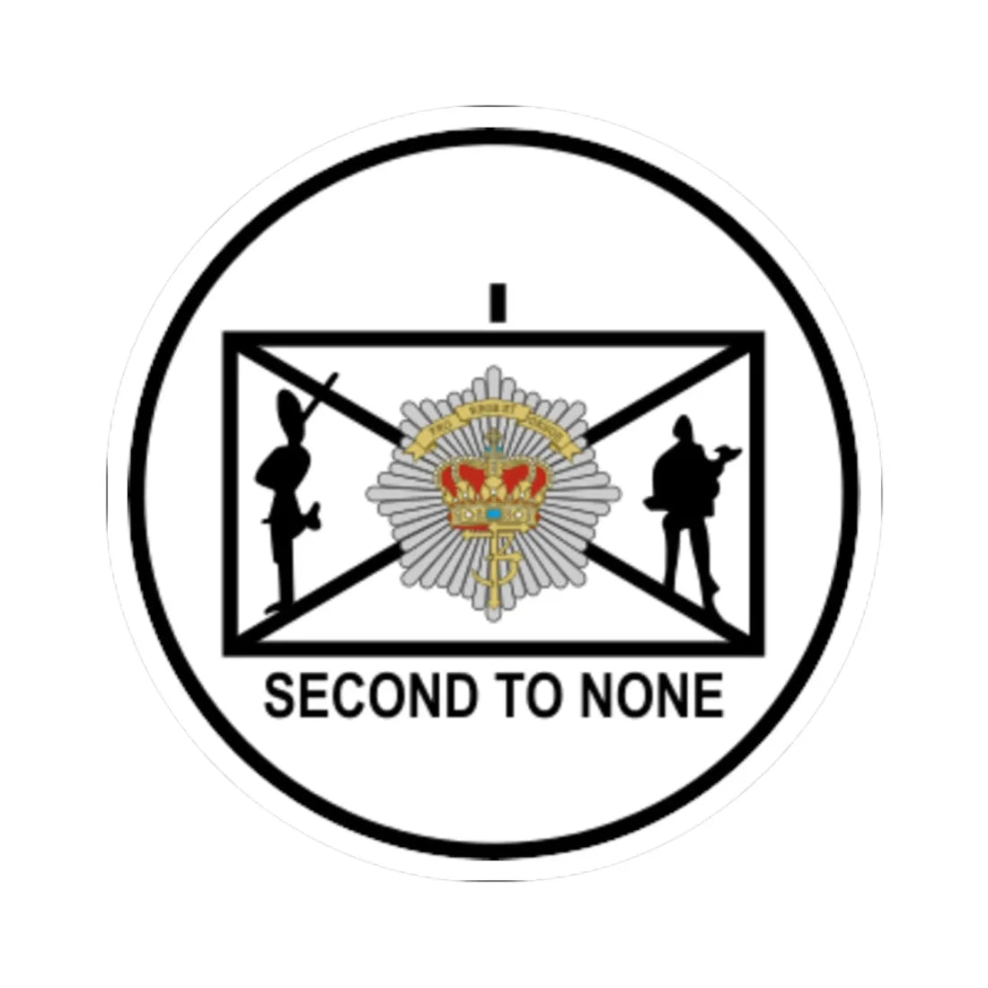 Emblem for the 2-II-LG (Denmark) (Coat of Arms) STICKER Vinyl Kiss-Cut Decal 4 Inch White - The Sticker Space