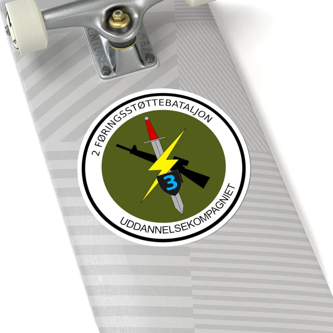 Emblem for the 3-II-FSR (Denmark) (Coat of Arms) STICKER Vinyl Kiss-Cut Decal - The Sticker Space