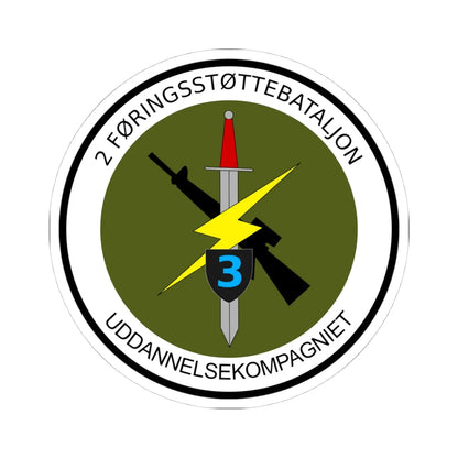 Emblem for the 3-II-FSR (Denmark) (Coat of Arms) STICKER Vinyl Kiss-Cut Decal - The Sticker Space