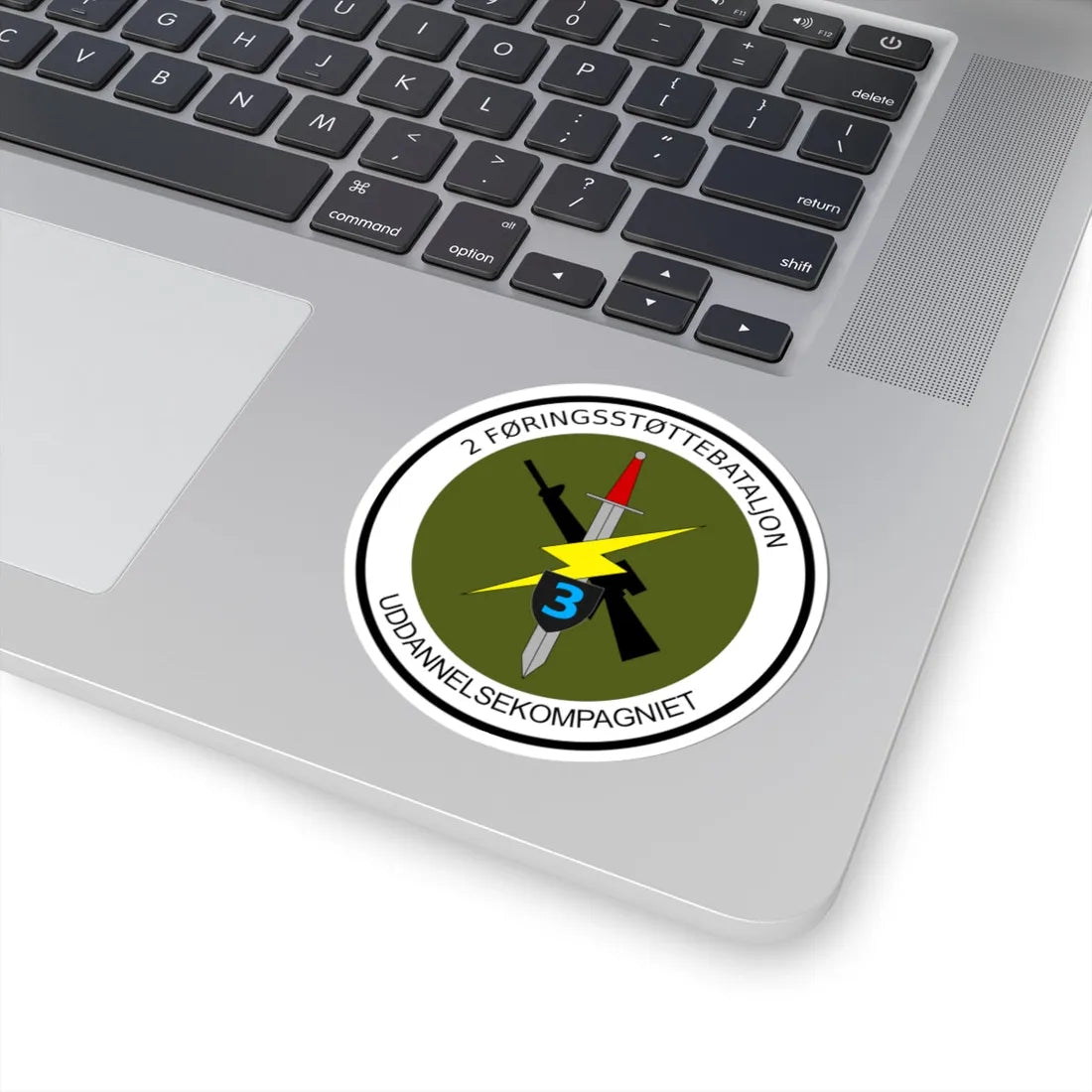 Emblem for the 3-II-FSR (Denmark) (Coat of Arms) STICKER Vinyl Kiss-Cut Decal - The Sticker Space
