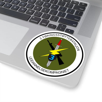Emblem for the 3-II-FSR (Denmark) (Coat of Arms) STICKER Vinyl Kiss-Cut Decal - The Sticker Space
