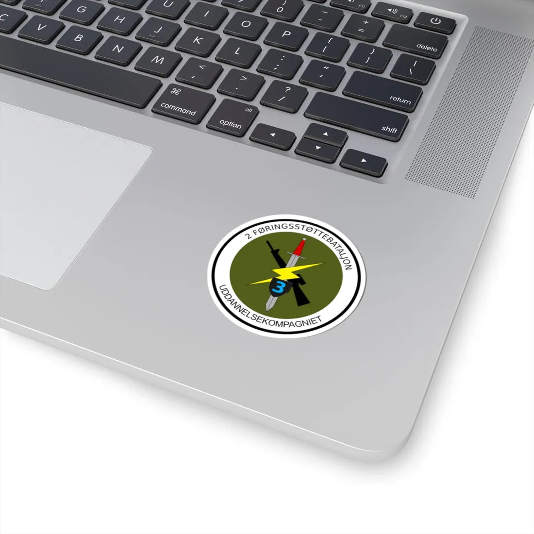 Emblem for the 3-II-FSR (Denmark) (Coat of Arms) STICKER Vinyl Kiss-Cut Decal - The Sticker Space