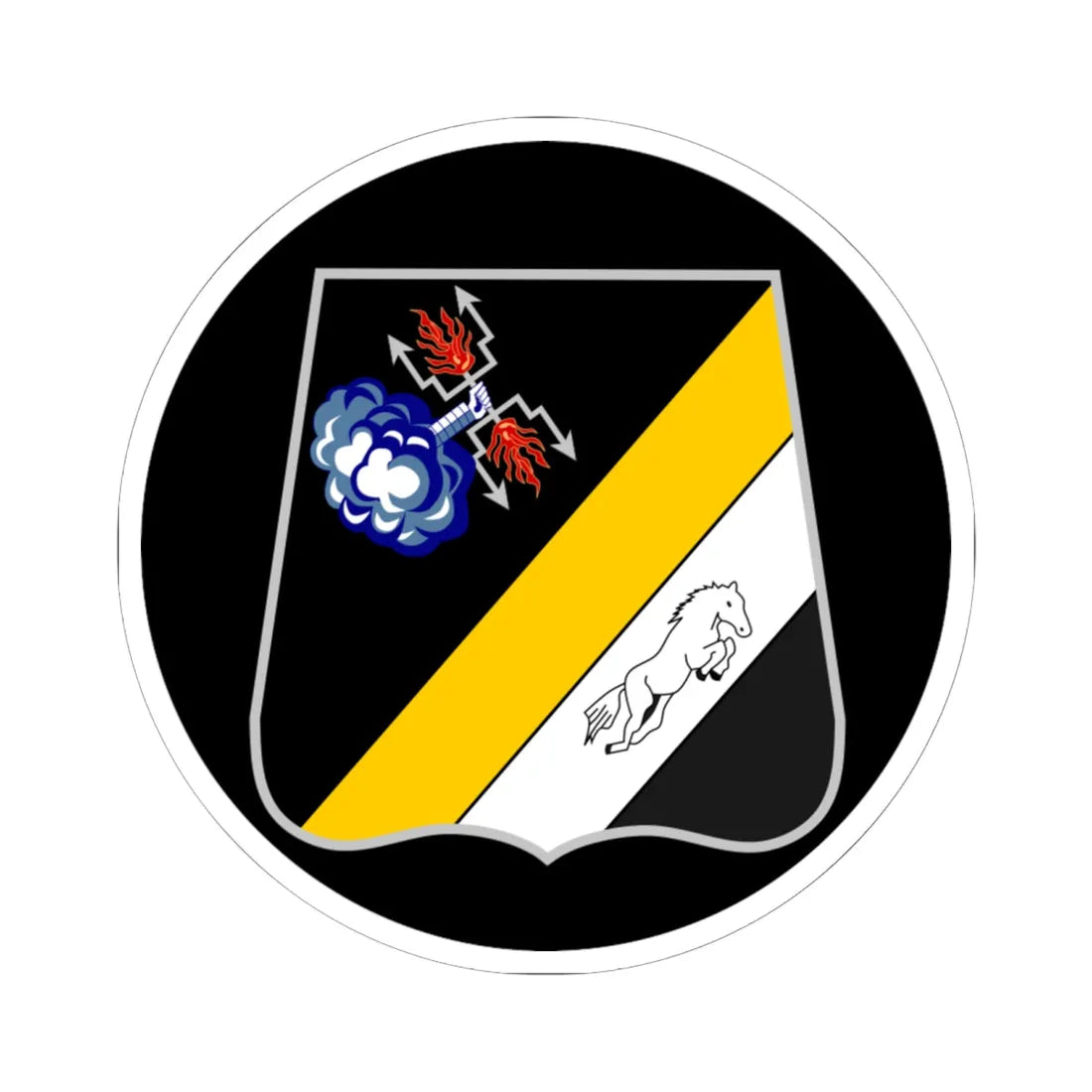 Emblem for the 4-V-GHR (Denmark) (Coat of Arms) STICKER Vinyl Kiss-Cut Decal - The Sticker Space