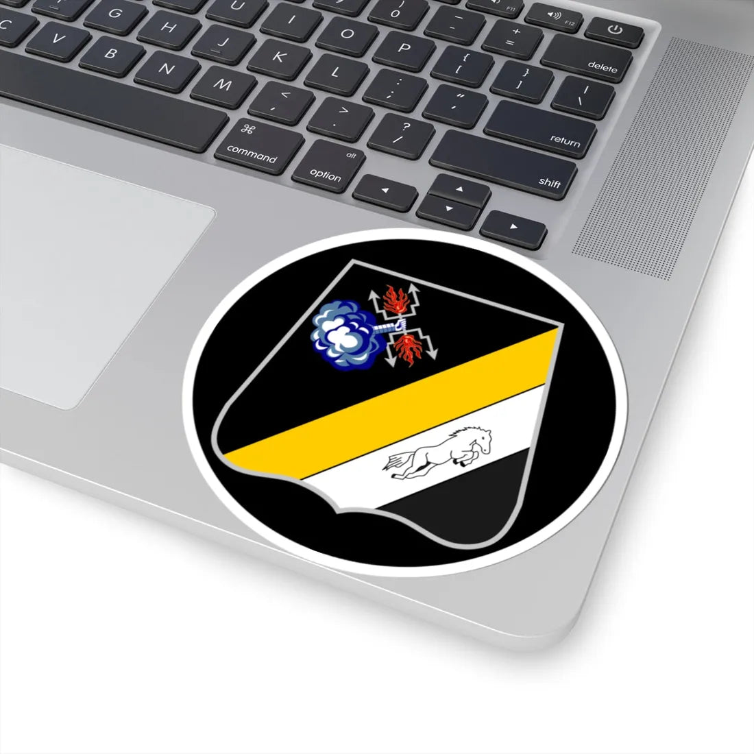 Emblem for the 4-V-GHR (Denmark) (Coat of Arms) STICKER Vinyl Kiss-Cut Decal - The Sticker Space