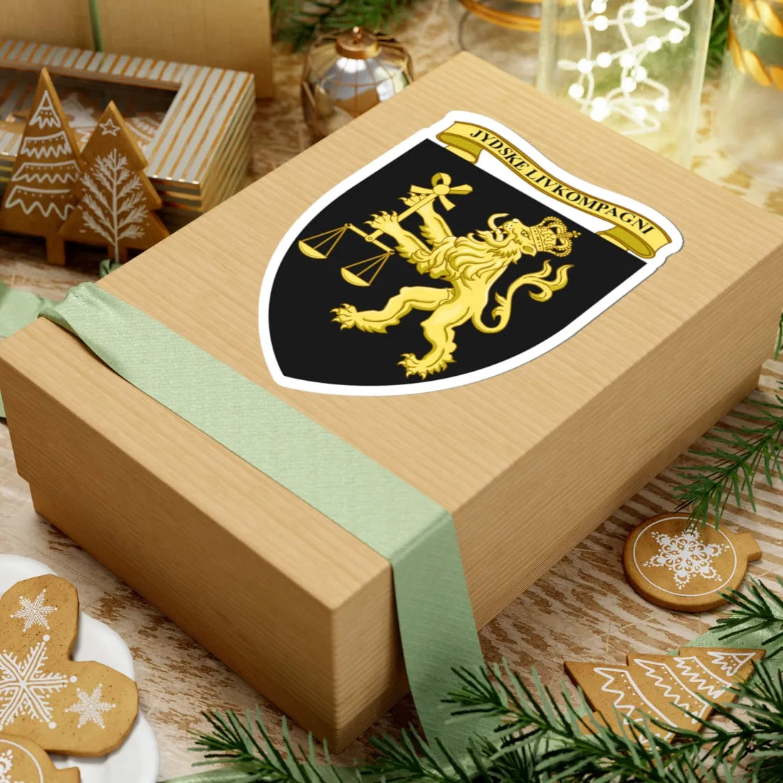 Emblem for the 4-V-JDR (Denmark) (Coat of Arms) STICKER Vinyl Kiss-Cut Decal - The Sticker Space